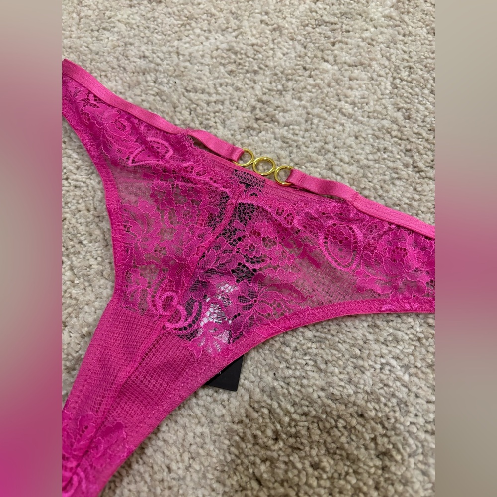 Hot Pink Lace Thong